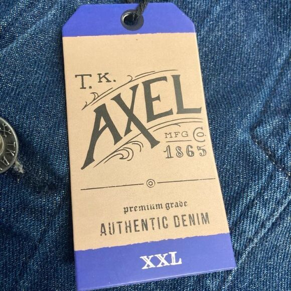 AXEL Denim Sherpa Collar Trucker Jacket Blue Size XXL SEE DESCRIPTION - Picture 6 of 11